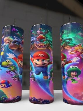 Super Mario Galaxy Stainless Tumbler - Multicolor